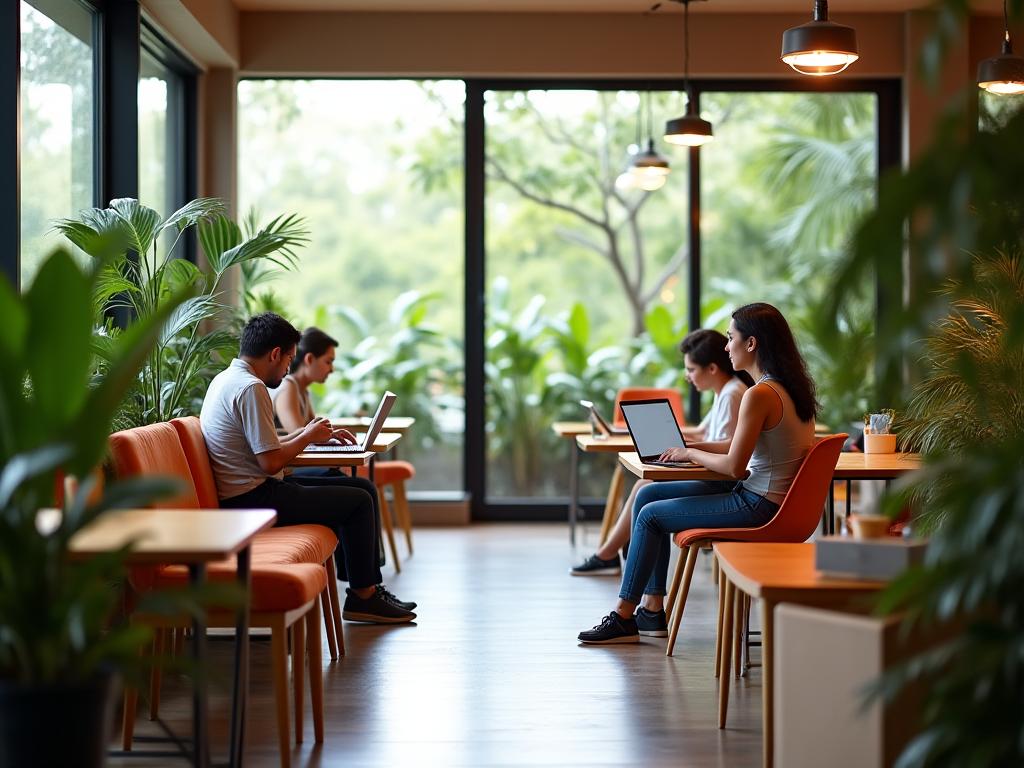 Digital nomad coworking space